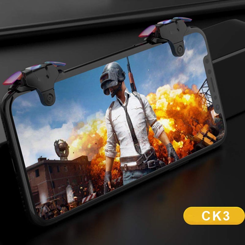 GOFOYO زناد GOFOYO CK3 للهاتف المحمول، وحدة تحكم ألعاب الهاتف المحمول، زناد ألعاب لـ PUBG/Fortnite/Call of Duty، وحدة تحكم حساسة لإطلاق النار مع عصي التحكم لتصويب وإطلاق النار لهواتف iPhone و Android (زوج واحد) - Image 5